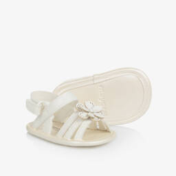 Mayoral Для новорожденных-Белые цветочные пинетки для девочек | Childrensalon Outlet