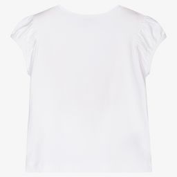 Mayoral-Girls White Graphic T-Shirt | Childrensalon Outlet