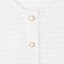 Mayoral-Girls White Guipure Lace Cardigan | Childrensalon Outlet