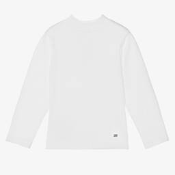 Mayoral-Girls White Knit Turtleneck Sweater | Childrensalon Outlet