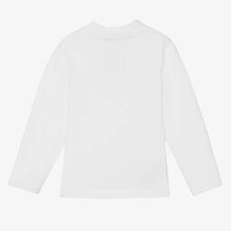 Mayoral-Girls White Knit Turtleneck Sweater | Childrensalon Outlet