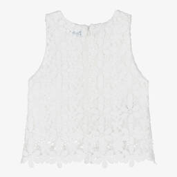 Mayoral-Белая кружевная блузка для девочек | Childrensalon Outlet