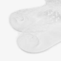 مايورال-جوارب بيضاء للبنات مزينة بالدانتيل المنقط | Childrensalon Outlet
