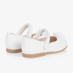 Mayoral-Girls White Patent Flower Shoes | Childrensalon Outlet