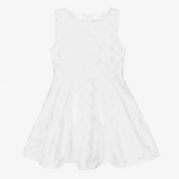 مايورال-فستان ساتان لون أبيض | Childrensalon Outlet