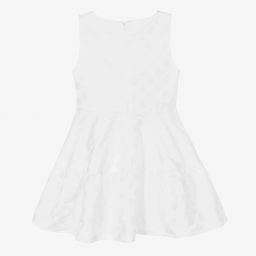 مايورال-فستان ساتان لون أبيض | Childrensalon Outlet