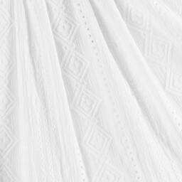 مايورال-فستان بلا أكمام مطرز لون أبيض | Childrensalon Outlet