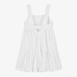 مايورال-فستان بلا أكمام مطرز لون أبيض | Childrensalon Outlet
