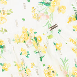 Mayoral-Girls White & Yellow Floral Dress  | Childrensalon Outlet