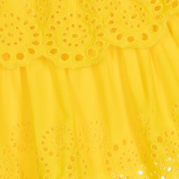 Mayoral-Желтая хлопковая блузка для девочек | Childrensalon Outlet