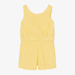 Mayoral-Girls Yellow Cotton Jersey Shorts Set | Childrensalon Outlet