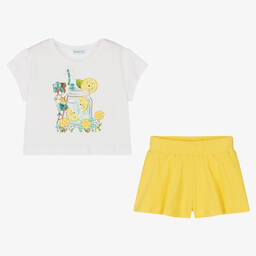 Mayoral-Футболка с лимонами и желтые шорты из хлопка | Childrensalon Outlet