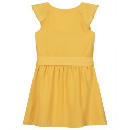 Mayoral-Girls Yellow Crêpe Playsuit | Childrensalon Outlet