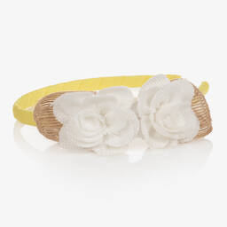 Mayoral-Желтый ободок с цветами для девочек | Childrensalon Outlet