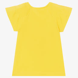 Mayoral-Girls Yellow Floral Print T-Shirt | Childrensalon Outlet