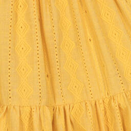 مايورال-فستان بلا أكمام مطرز لون أصفر | Childrensalon Outlet