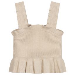 Mayoral-Gold Viscose Knitted Top | Childrensalon Outlet