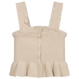 Mayoral-Gold Viscose Knitted Top | Childrensalon Outlet