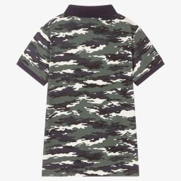 Mayoral Нукутаваке-Зеленая рубашка поло с камуфляжным принтом | Childrensalon Outlet