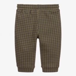 Mayoral-Green Check Cotton Joggers | Childrensalon Outlet