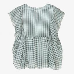 مايورال-بلوز فيسكوز شيفون لون أخضر وأبيض للبنات | Childrensalon Outlet