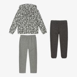 مايورال-تراكسوت قطن جيرسي لون رمادي للبنات - 3 قطع | Childrensalon Outlet