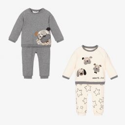 Mayoral Newborn-Grey Baby Outfits (2 Pack) | Childrensalon Outlet