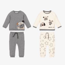 Mayoral Newborn-Grey Baby Outfits (2 Pack) | Childrensalon Outlet