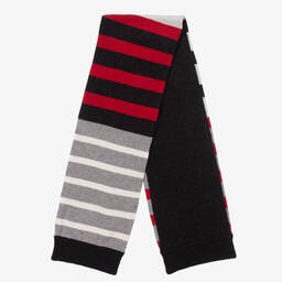 Mayoral-Серо-красная вязаная шапка и шарф | Childrensalon Outlet