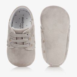 Mayoral Для новорожденных-Серые пинетки со звездами | Childrensalon Outlet