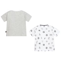Mayoral Для новорожденных-Футболки серого и белого цветов (2 шт.) | Childrensalon Outlet