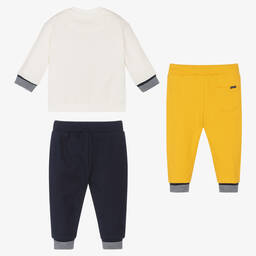 مايورال-تراكسوت قطن جيرسي لون كحلي وعاجي - 3 قطع | Childrensalon Outlet