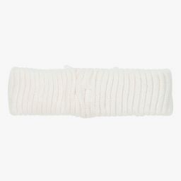 Mayoral Newborn-Ivory Flower Knit Headband | Childrensalon Outlet