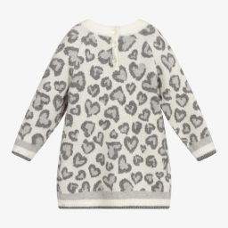 Mayoral-Ivory & Grey Knitted Dress | Childrensalon Outlet