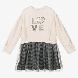 مايورال-فستان تول وقطن جيرسي لون عاجي | Childrensalon Outlet