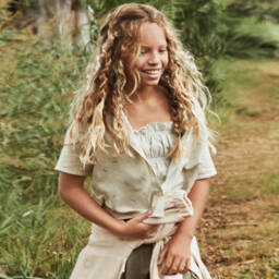 Mayoral-Комплект блузка с акцентом на листья хаки | Childrensalon Outlet