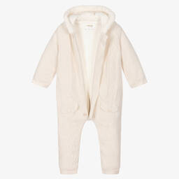 Mayoral Newborn-Light Beige Knitted Pramsuit | Childrensalon Outlet