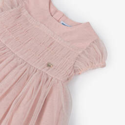 Mayoral-Little Girls' Blush Tulle Ensemble | Childrensalon Outlet