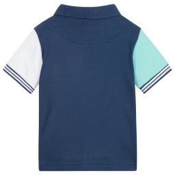 Mayoral-Navy Blue Cotton Polo Shirt | Childrensalon Outlet