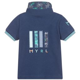 مايورال-توب بولو اطفال ولادي قطن بيكيه لون كحلي | Childrensalon Outlet