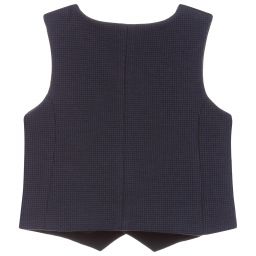Mayoral-Navy Blue Polycotton Waistcoat | Childrensalon Outlet