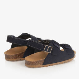 Mayoral-Navy Blue Suede Leather Sandals | Childrensalon Outlet