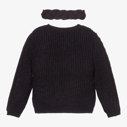 Mayoral-Свитер и повязка на голову синего цвета | Childrensalon Outlet