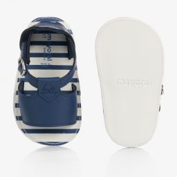 مايورال Newborn-صندل جلد صناعي لون كحلي وأبيض للمواليد | Childrensalon Outlet