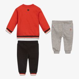 مايورال-طقم تراكسوت أطفال ولادي قطن جيرسي لون برتقالي - 3 قطع | Childrensalon Outlet