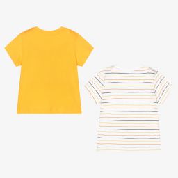 Mayoral-Оранжевая и белая футболки (2шт.) | Childrensalon Outlet