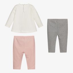 Mayoral-Pale Pink & Grey Leggings Set | Childrensalon Outlet