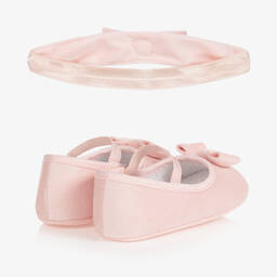 مايورال Newborn-طقم حذاء لمرحلة قبل المشي مخمل لون زهري للمولودات | Childrensalon Outlet