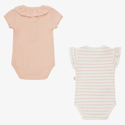 Mayoral Newborn-Pink Cotton Bodysuits (2 Pack) | Childrensalon Outlet