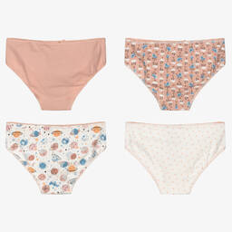 مايورال-سروال داخلي قطن جيرسي لون زهري للبنات (عدد 4) | Childrensalon Outlet